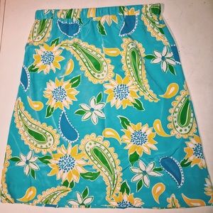 “Via Blue Croissant” Lilly Pulitzer skirt
